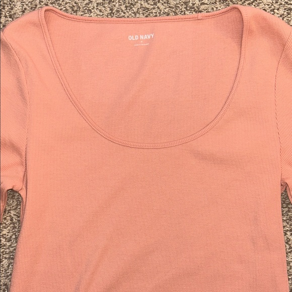 Ribbed Long Sleeve Tops - Pink, cream, and Tan - Picture 4 of 4